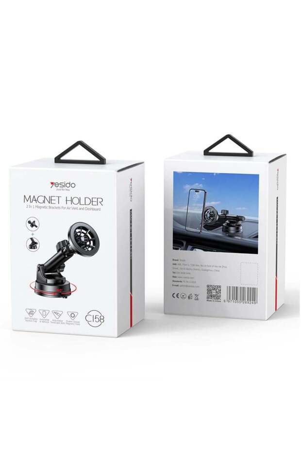 C158 2 In 1 Magnetic Ring Car Phone Holder