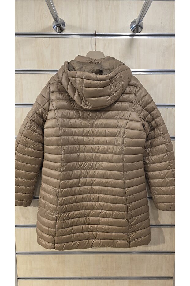 معطف مبطن بغطاء للرأس بنمط عادي - 5