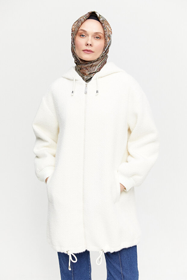 Kapüşonlu Kısa Kaban - 4