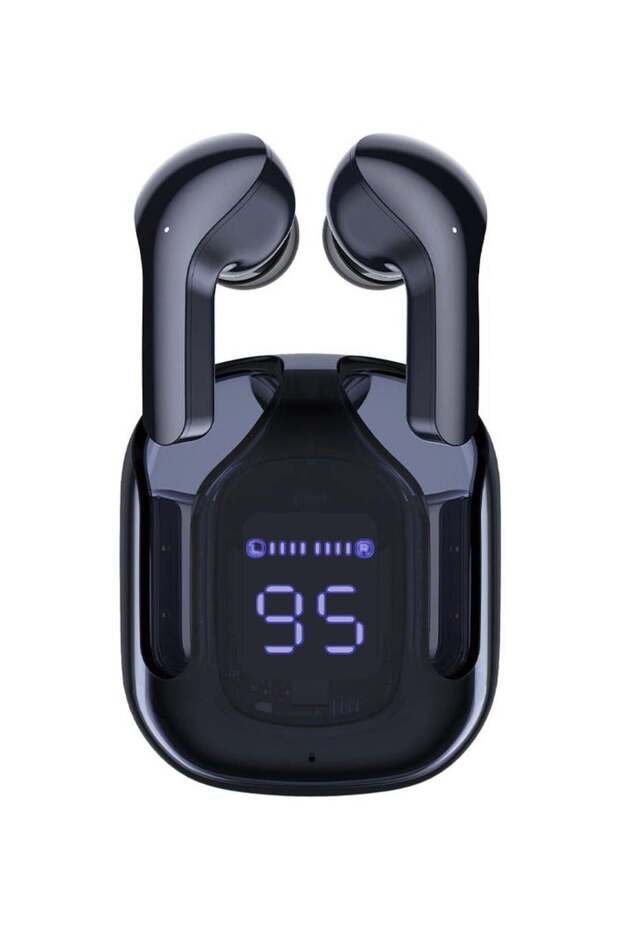 T6 Wireless Earbuds Bluetooth Headphones with ENC Noise Canceling Translucent Earphones Sapp