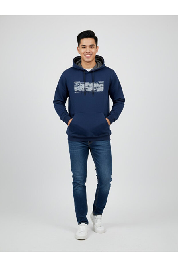 سويت شيرت رجالي بنمط خريطة - 1