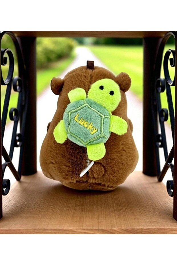 Capybara Keychain Sulfate 12cm Capybara Plush Toy Turtle Charm Bag Decoration