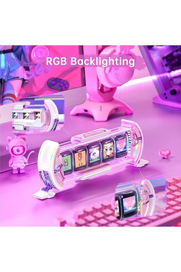 Times Gate - Cute Gaming Digital Clock with Smart App-Controlled, Support Weather Forecast, S - 7