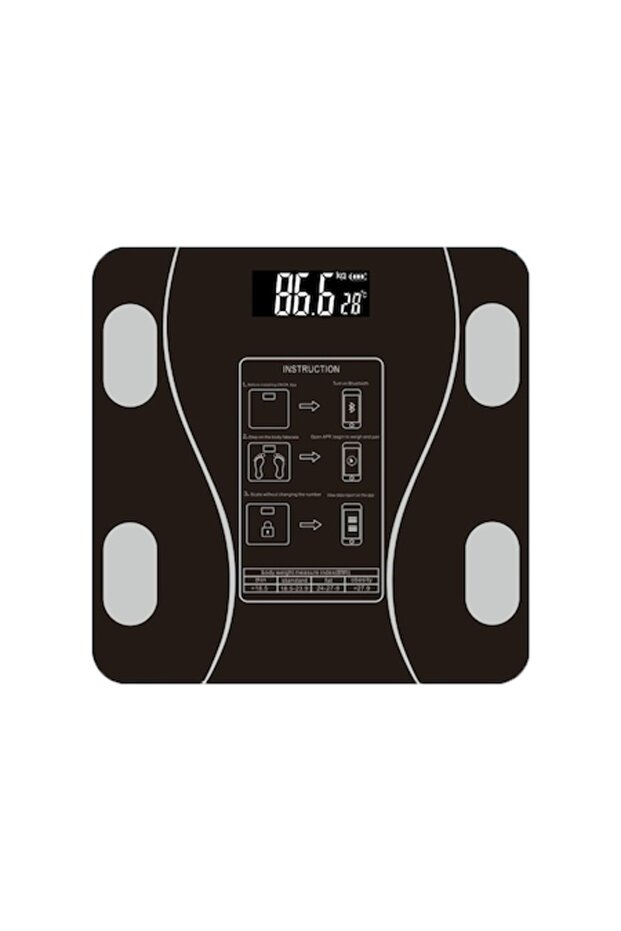 Professional Smart Scale, LXNZUHN, Bluetooth Connectivity, For BMI and , Black - 1