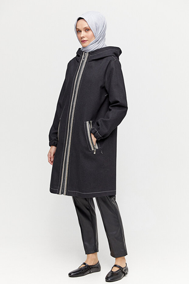 Kapüşonlu Oversize Kap - 2