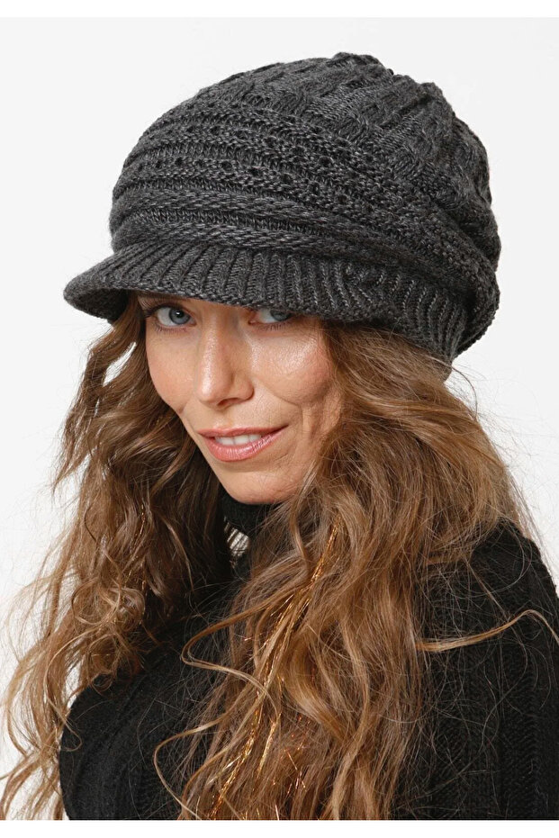 Siperlikli astarlı örme triko kışlık bere - 2