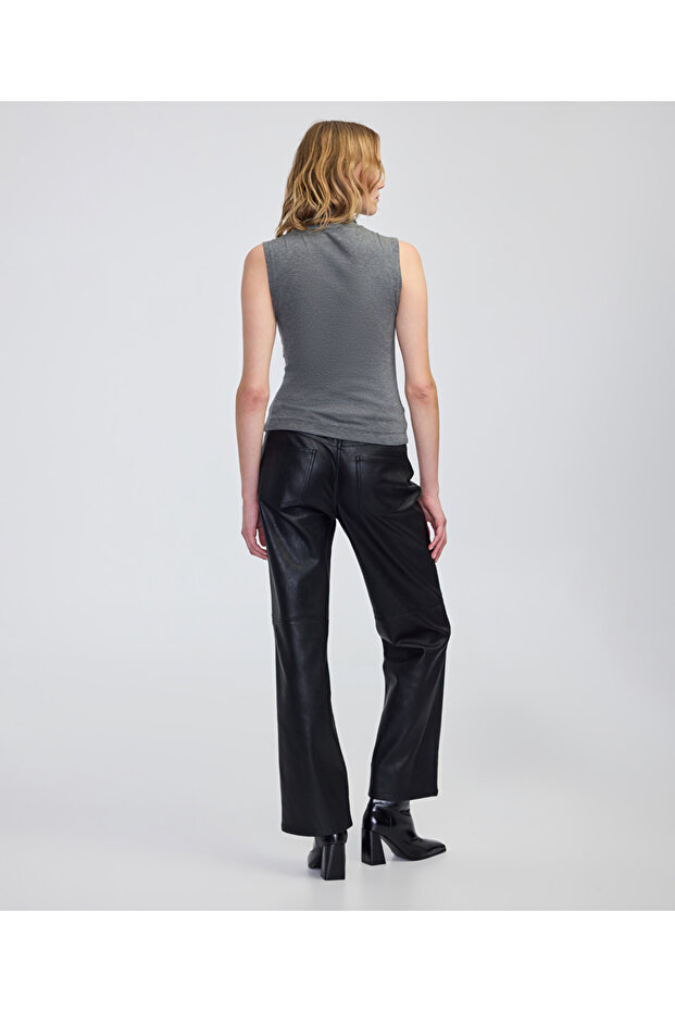 Yüksek yaka basic tişört - 6