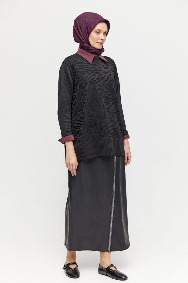 Karma Desenli Triko Tunik - 2