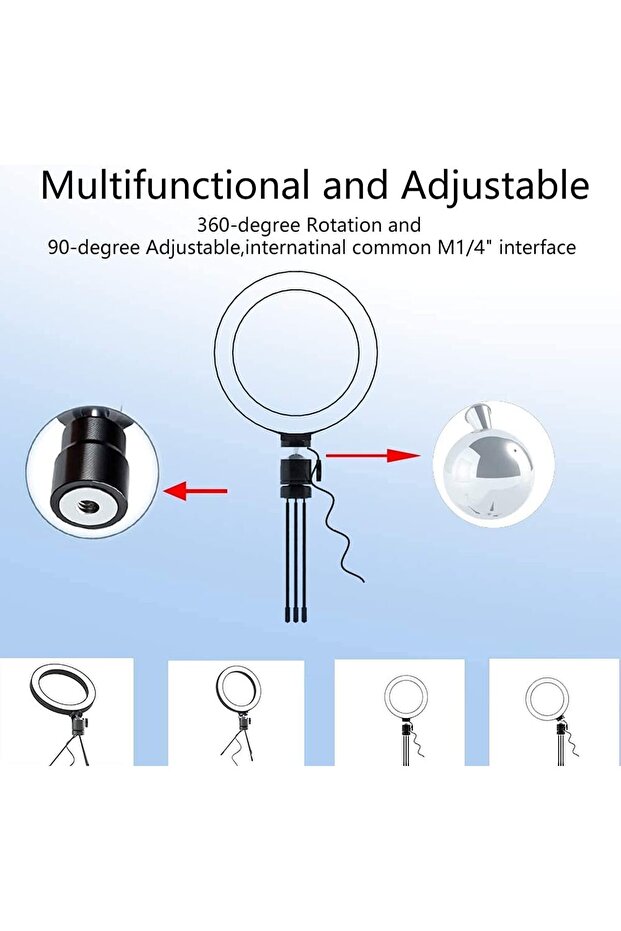 3 Pcs Kit Of Photo Studio Table Top Ring Fill Light, Small Ball Nebula And Stander For Beaut
