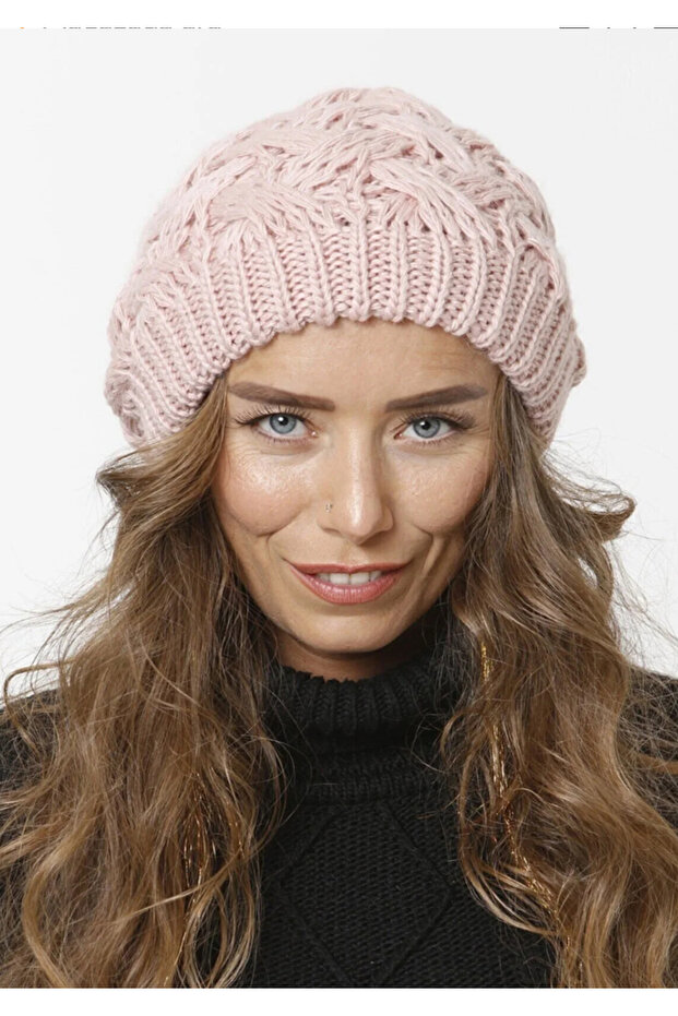 Siperlikli astarlı örme triko kışlık bere - 3