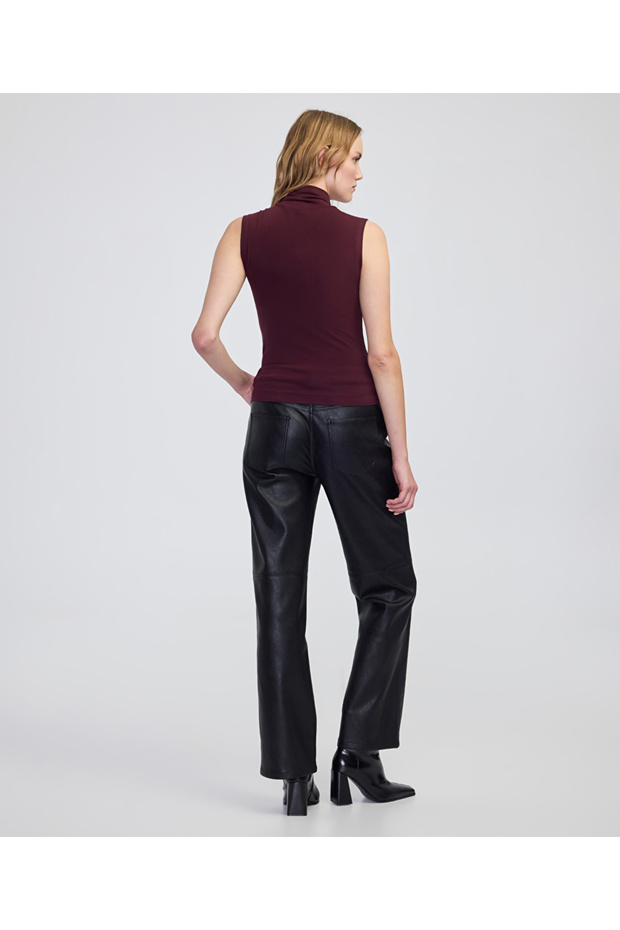 Yüksek yaka basic tişört - 6