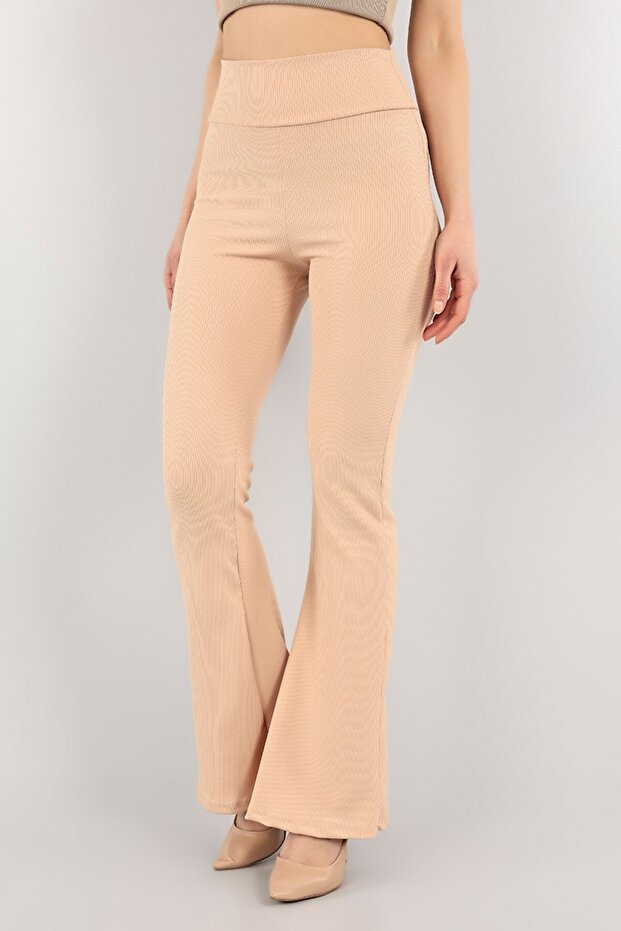 Široke helanke Visok struk Rebrasto Helanke - 4