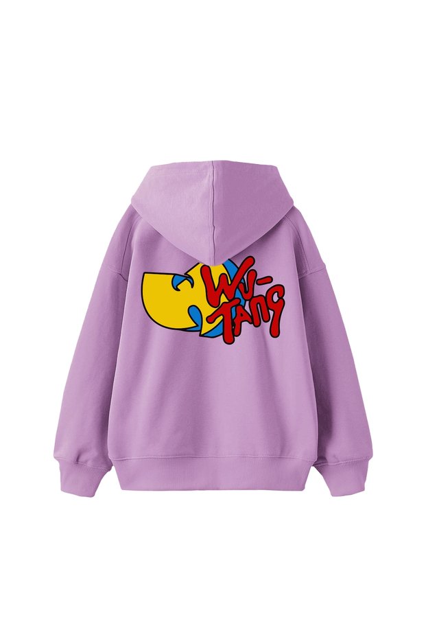 Wu Tang Printed Oversize Unisex Purple Hoodie