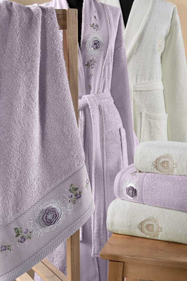 Duygu Bambu Bornoz Seti - 2