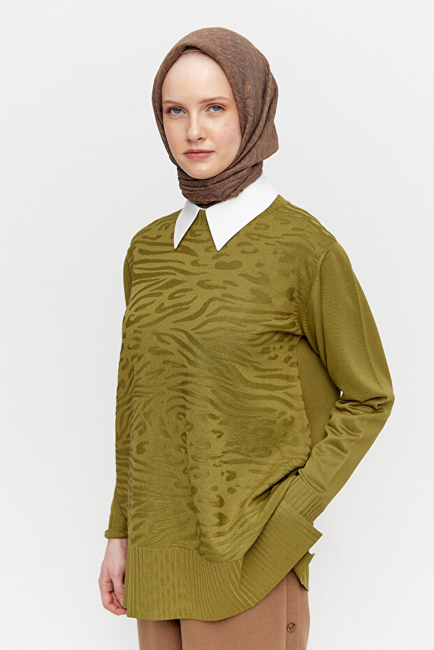 Karma Desenli Triko Tunik - 3