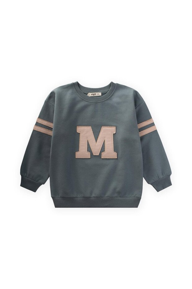 Appliqued Sweatshirt 3-9 Years Old Green