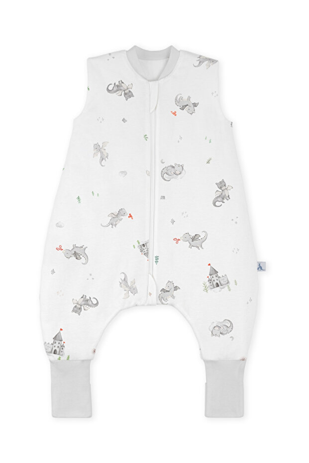 Baby Kids Sleeping Bag 2.5 Tog Winter Modal Cotton Sleeveless Footed Dragons