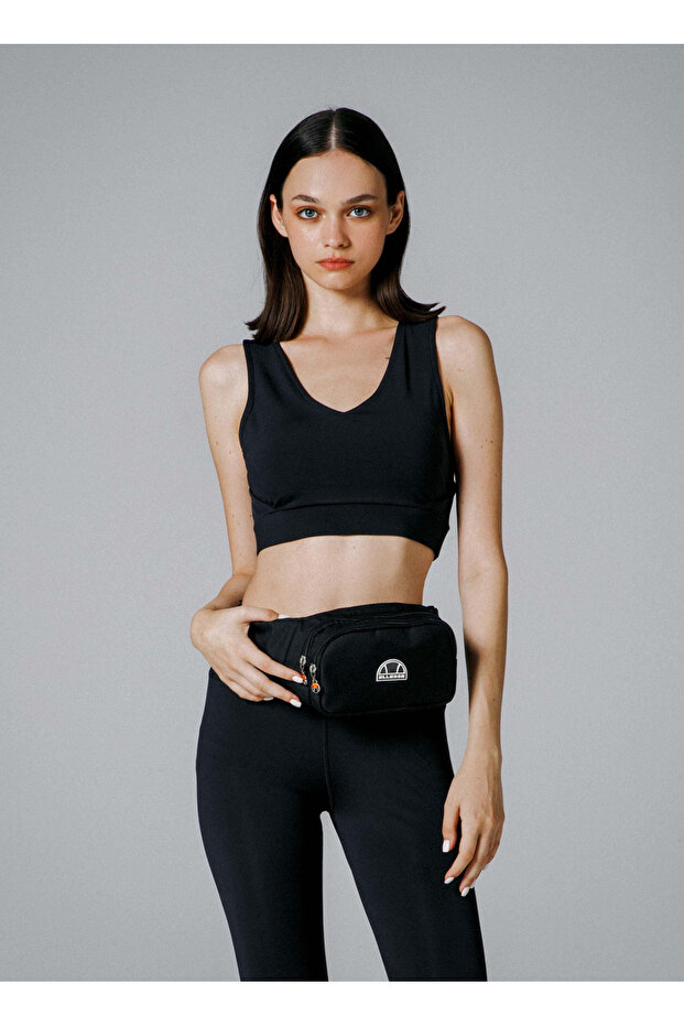Ef205-Bk Black Crew Neck Regular Plain Women's Sweatshirt