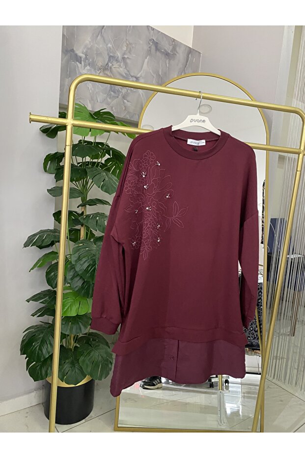 Puane Gömlek detaylı tunik - 1