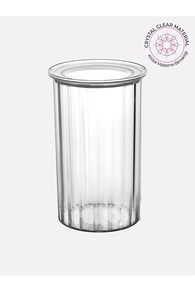 Crystal 3-Piece Storage Container Set (0.5 Lt + 1 Lt + 1.5 Lt) – Transparent Storage Boxes with Lids - 3