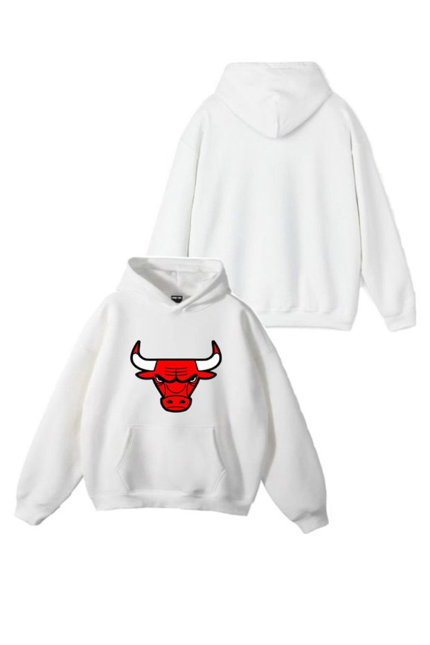 New Season Printed 3 Yarn Cotton Hooded Sweatshirt