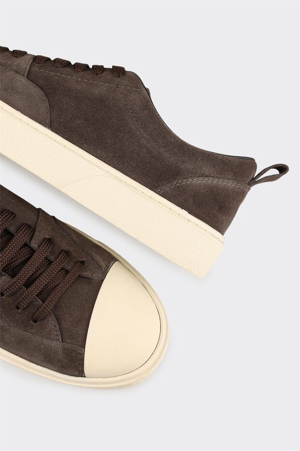 Antrasit Deri Erkek Günlük Ayakkabı - 5