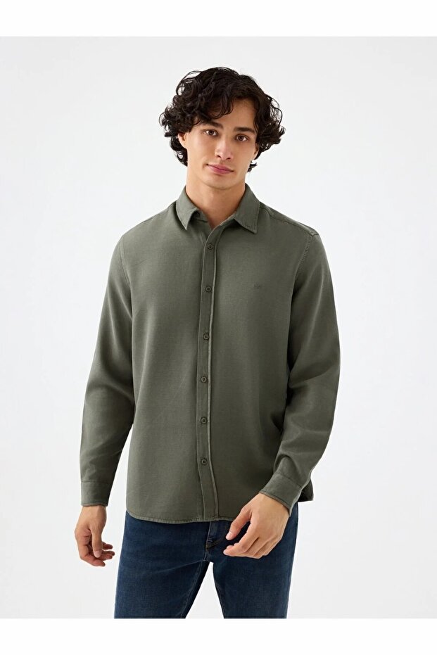 Men's Khaki Lf 2037219 Stone m Shg Shirt Lf2037219-Kha