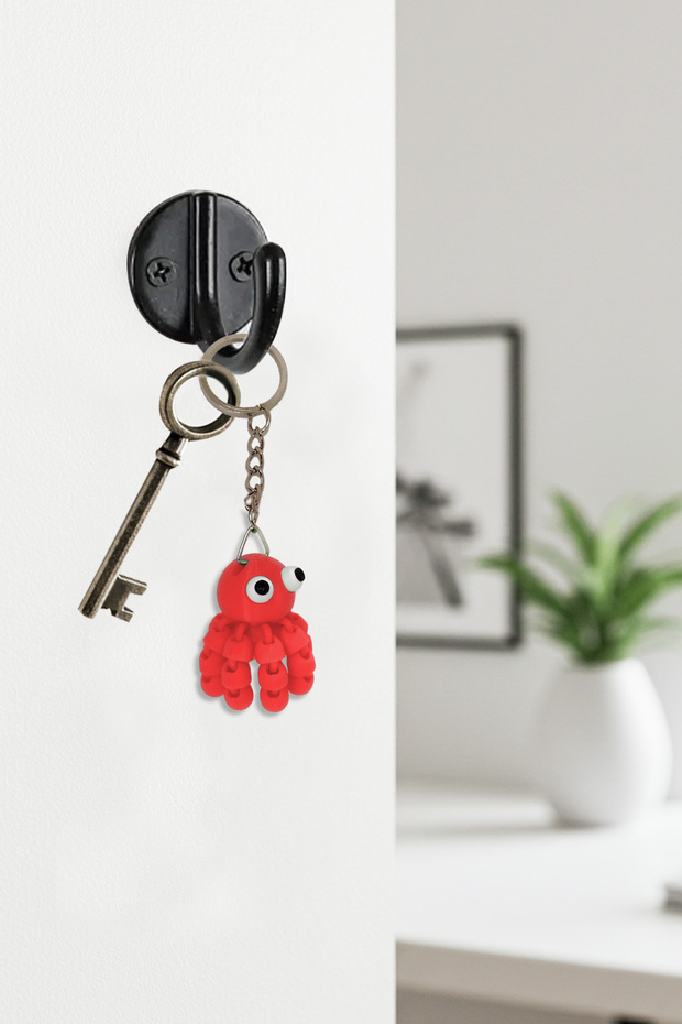 Cute Moving Octopus Keychain Gift Hobby