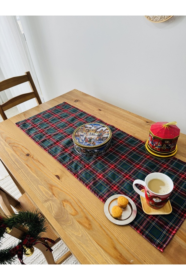 Green Plaid / Scottish Pattern 40X100 Runner - 3