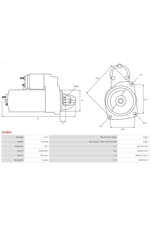 Starter Mazda 2/3/6 - 5