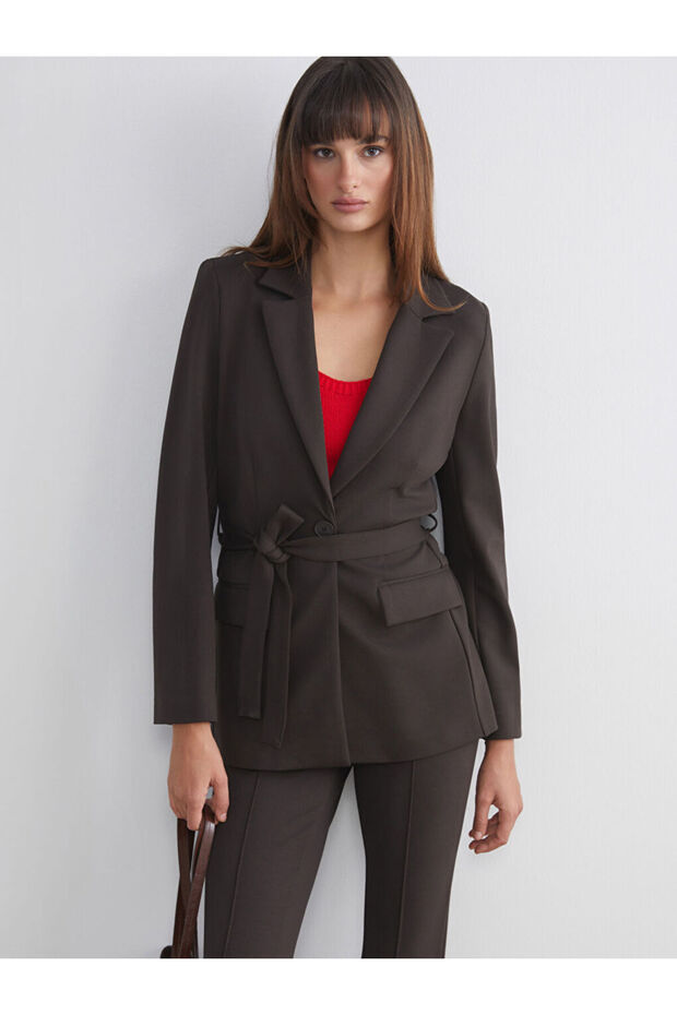 Belted Women's Blazer Jacket by Uzg Store for Style Enthusiasts