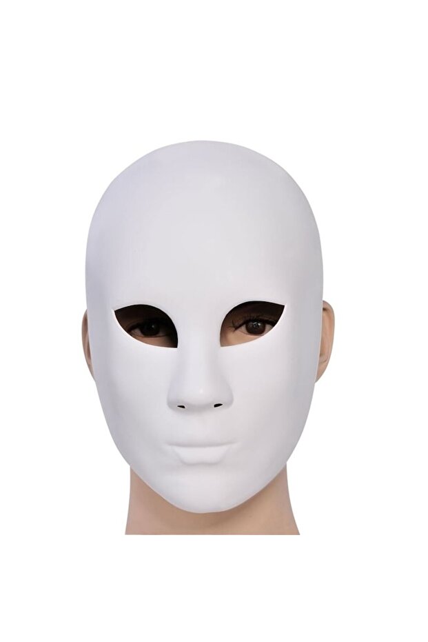 Masca Carnaval, Full Face, Plastic, Alb, MYONNA IT & E- COMMERCE - 2