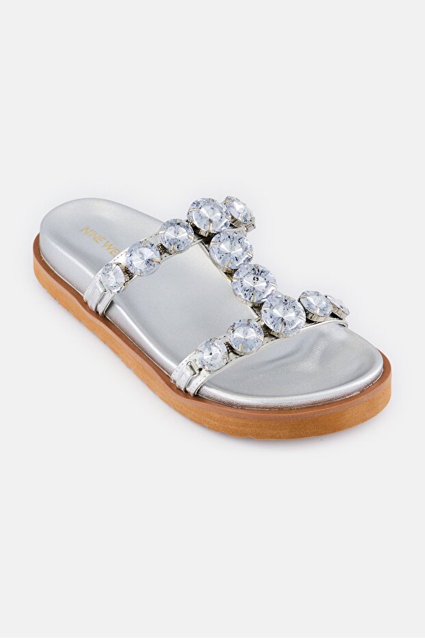Women SUCA3FX Slip On Sandals, Silver