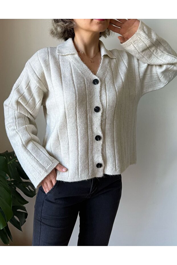 DÜĞMELİ V KAZAK HIRKA - 3