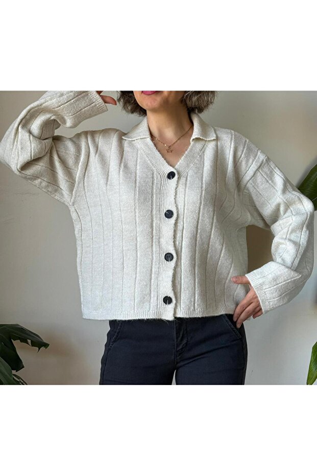 DÜĞMELİ V KAZAK HIRKA - 2