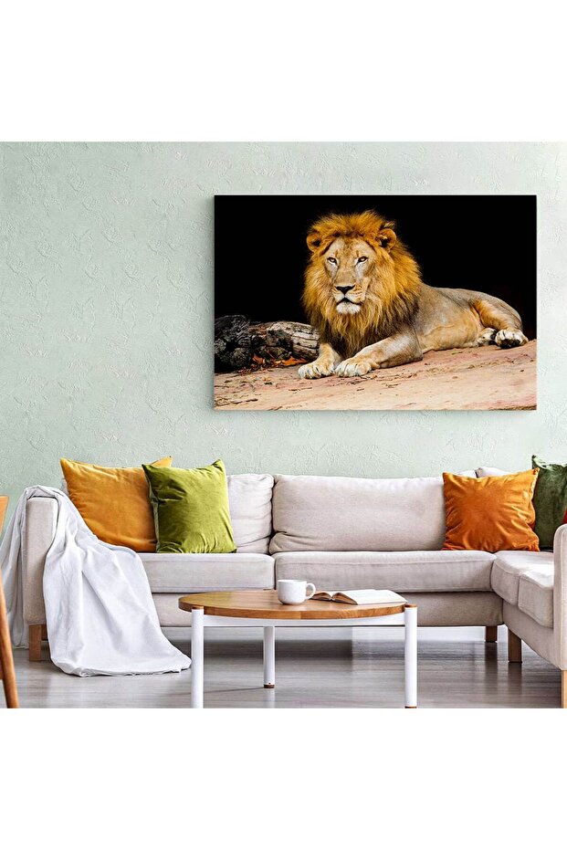 Resting lion painting, code 3248 - 4