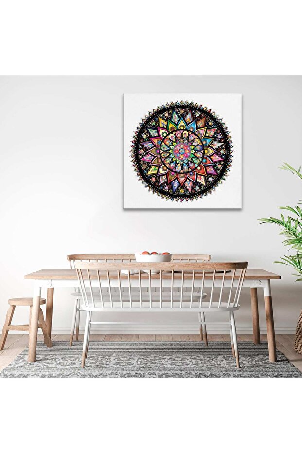 circle mandala geometric shapes, multicolor, code 1339 - 6