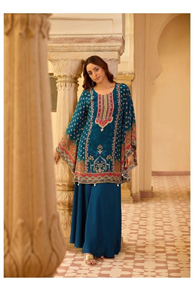 Stylish Red Ethnic Kurta Set