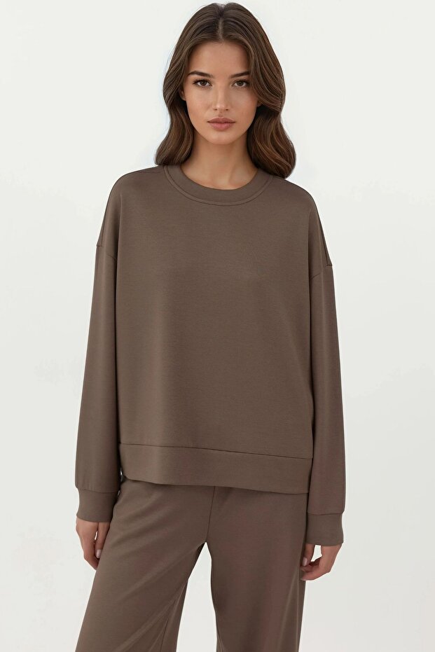 Modal Touch Basic Sweatshirt - 1