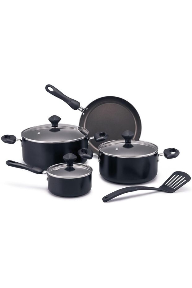 8 Pcs Value Pack Cookware Set | Non-stick Pots and Pans Set | Cooking Set with Frying Pans,