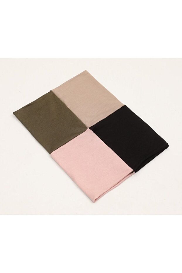 Hijab 4 Colors Seamless Front Lycra Practical Open-Ended Tube Ready-To-Wear Bonnet with 4 Different Uses