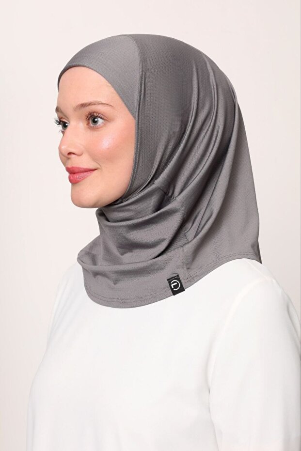 Women's Hijab Cimafit Breathable Ready-To-Wear Practical Hijab Bonnet Dark Gray