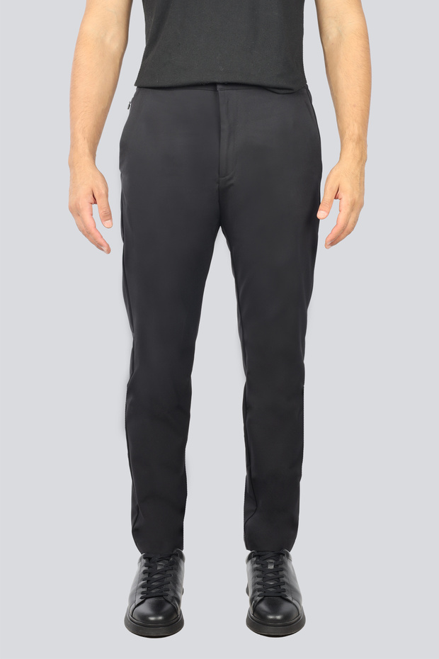 Men's Regular Fit Normal Waist Straight Leg Black Trousers 15314091-011