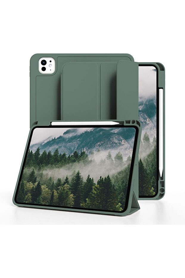 Case for iPad Pro 13 Inch Case 2024 (M4, 7th Generation) with Pencil Holder, Soft TPU Back Shell