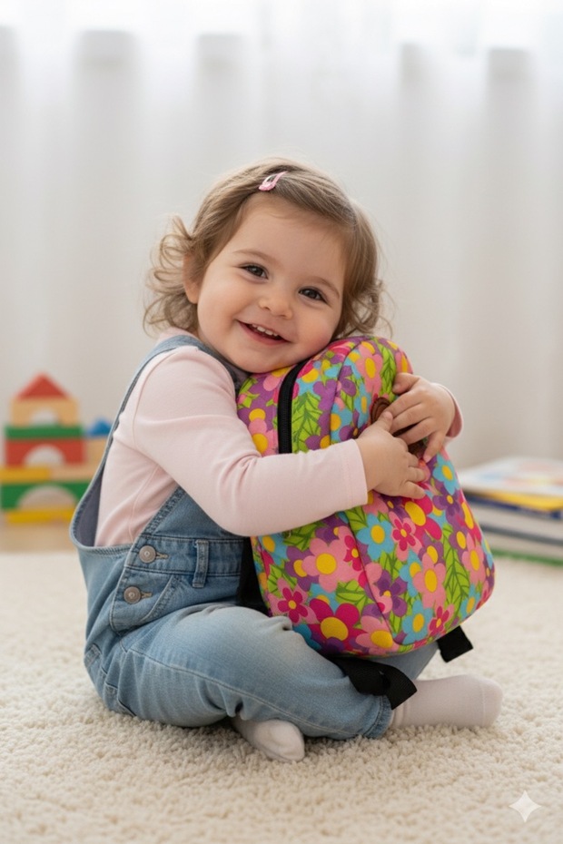 [İSTEDİĞİNİZ İSMİ YAZIYORUZ] - Çiçekler Vadisi - 0-8 Yaş - Çocuk Anaokulu, Kreş Sırt Çantası - 2