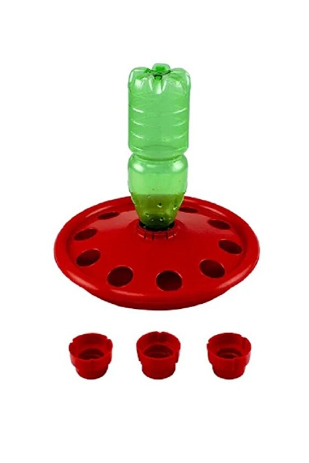 Disc Bottle Holder Drinker for Chicken Red Colour