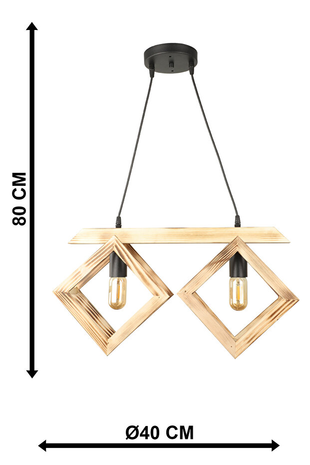 Tena 2.Li Ahşap Avize - 4