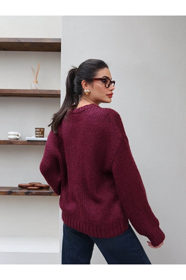 Uzun Kollu Örme Kazak - 5