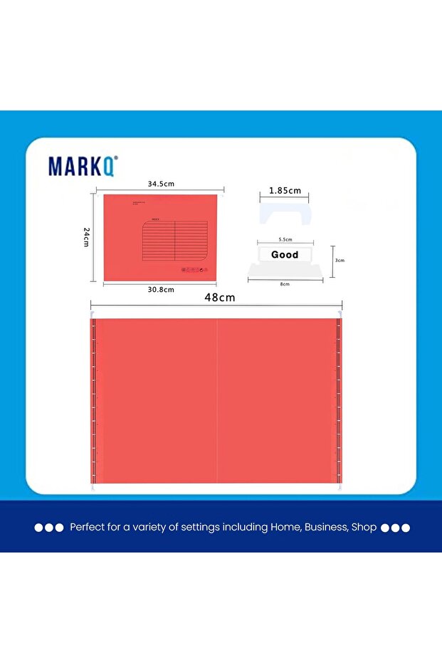 Hanging File Folders Pack of 10 Red Suspension Files for Filing Cabinet School Office Use - 2