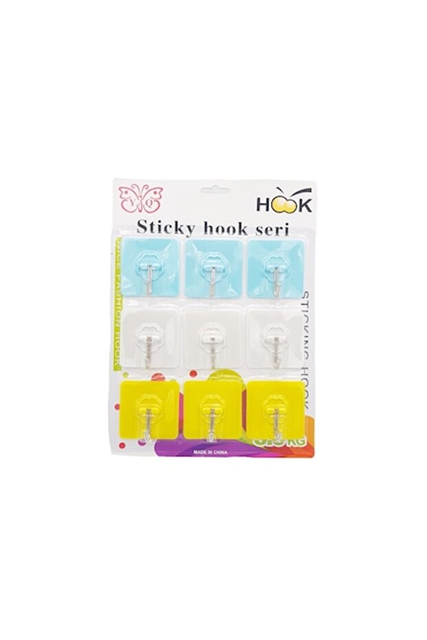 Set 9 cuier(e) plastic, multicolor - 1